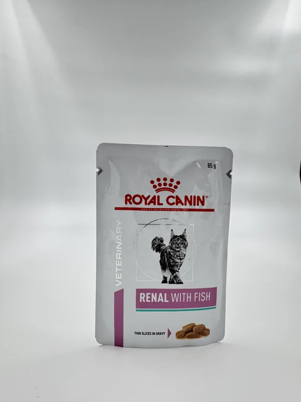 پوچ گربه رویال کنین Renal با طعم ماهی ۸۵ گرمی