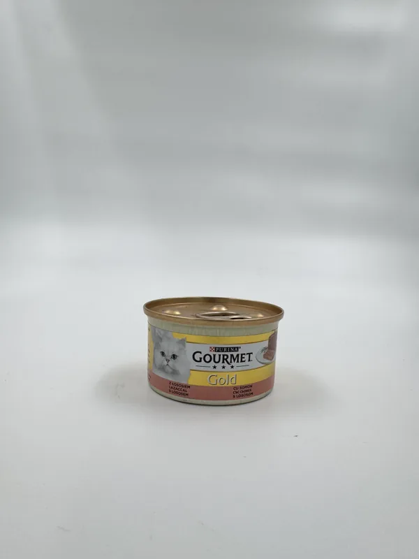 کنسرو گربه گورمت Gold با طعم سالمون