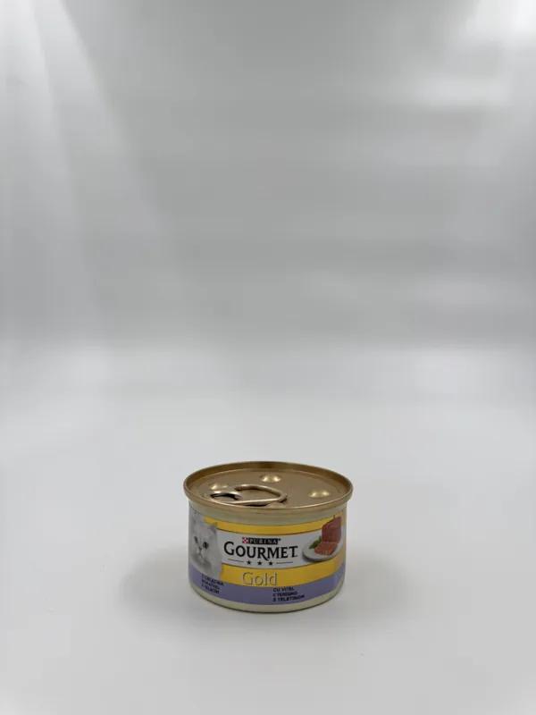 کنسرو گربه گورمت Gold با طعم گوشت گوساله