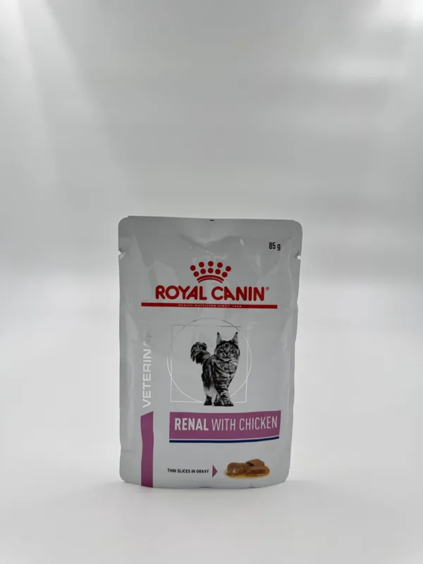 پوچ گربه رویال کنین Renal با طعم مرغ ۸۵ گرمی