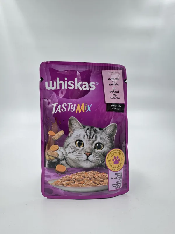 تصویر 2 پوچ گربه ویسکاس سالمون و هویج Tasty Mix