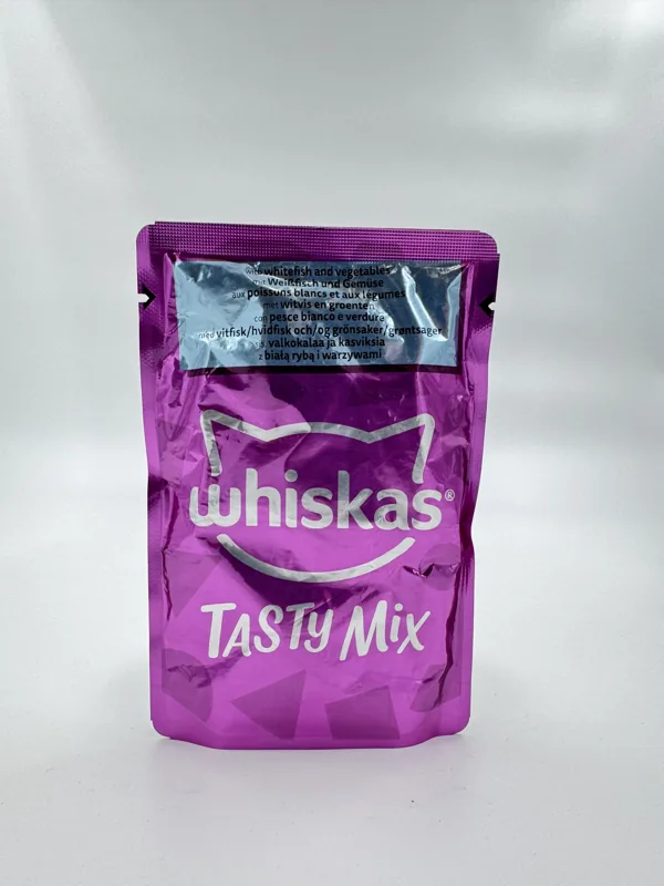 پوچ گربه ویسکاس ماهی سفید و سبزیجات Tasty Mix
