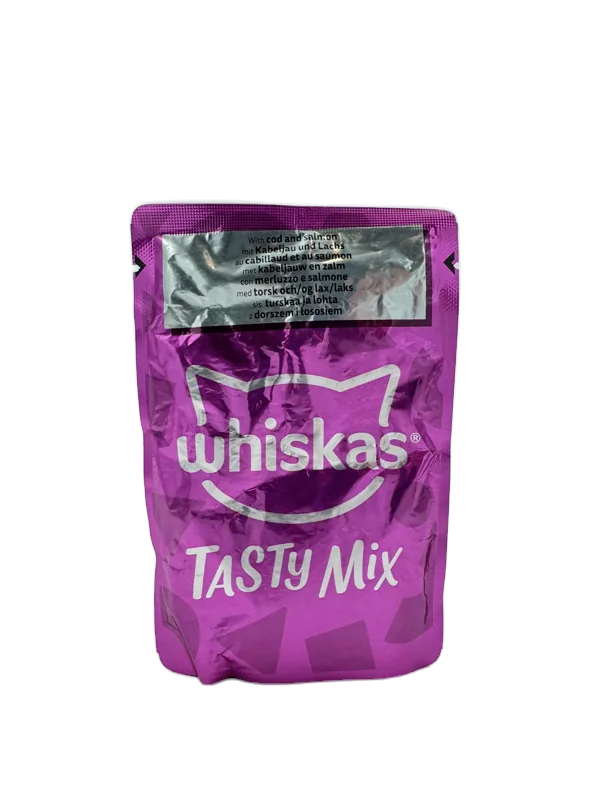 پوچ گربه ویسکاس ماهی کاد و سالمون Tasty Mix