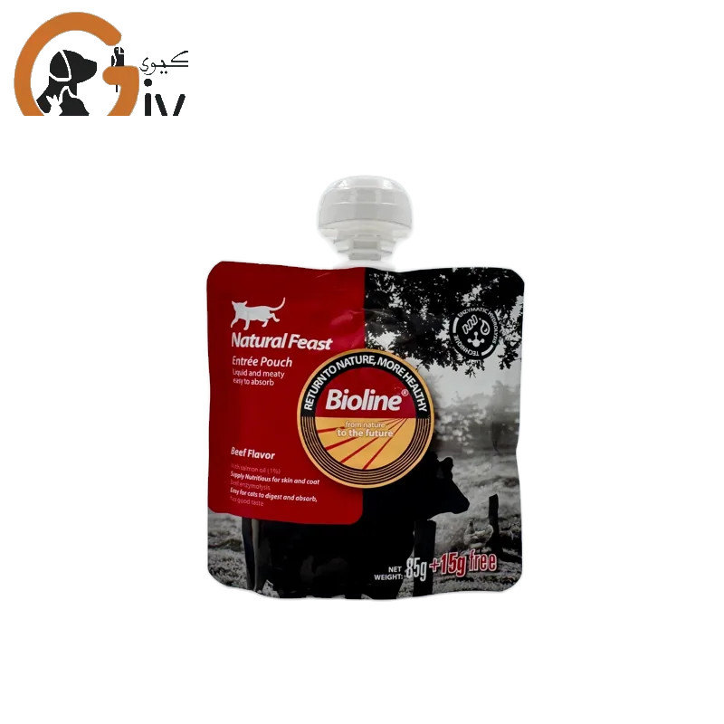 پودینگ گربه Bioline با طعم گوشت گاو