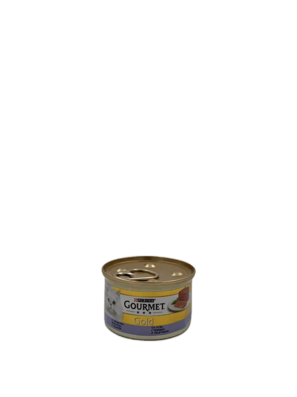 کنسرو گربه گورمت Gold با طعم گوشت گوساله