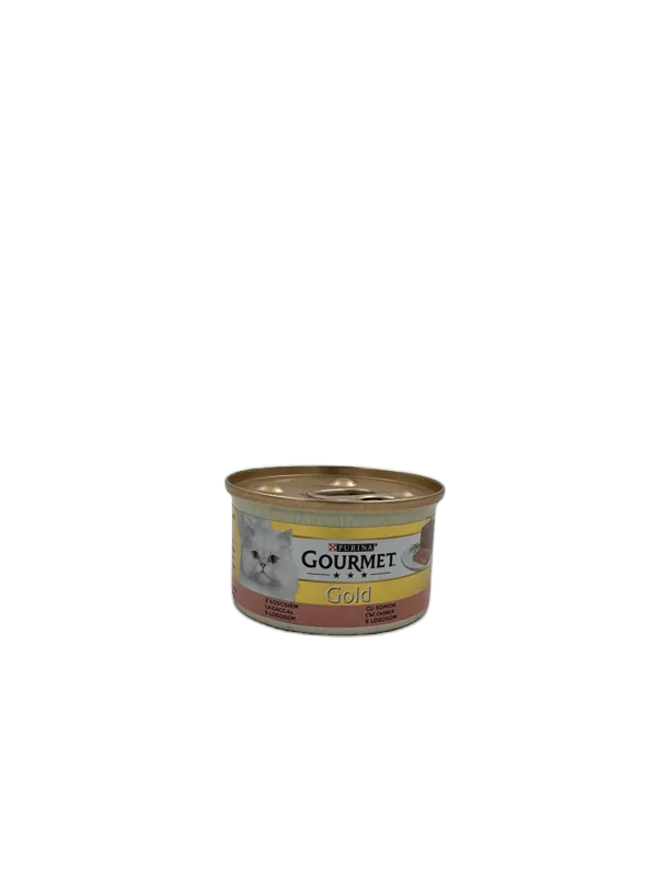 کنسرو گربه گورمت Gold با طعم سالمون